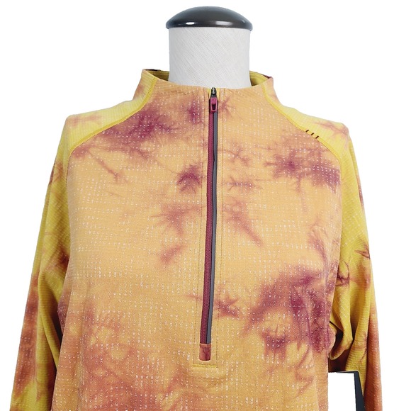 NEW Lululemon Metal Vent Tech 1/2 Zip 2.0 Tie-Dye Pullover Yellow L Running - Picture 2 of 10